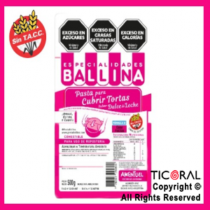 COBERTURA PARA TORTA 1/2K COLOR FUCSIA BALLINA x 1